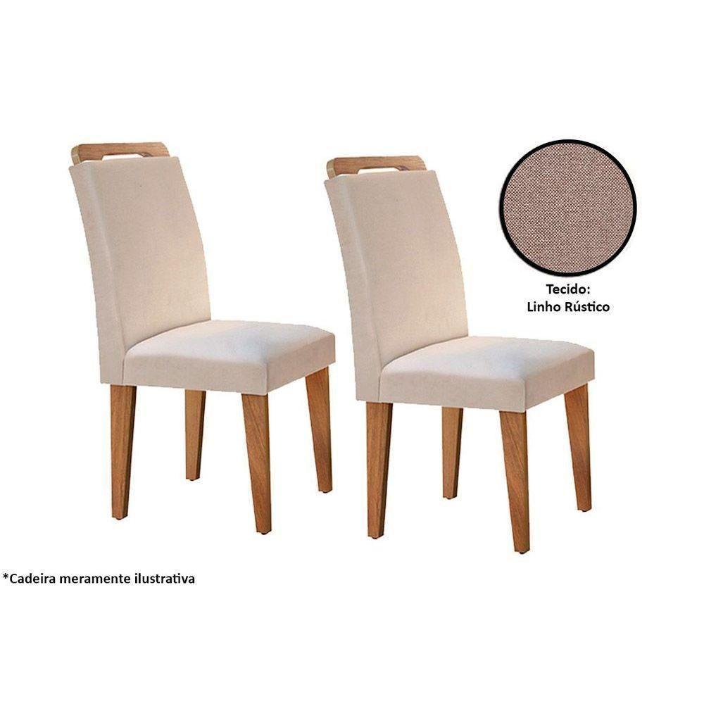 Cadeira Sala De Jantar Athenas Kit 2 Un Capuccino/veludo Creme - Rufato - 8