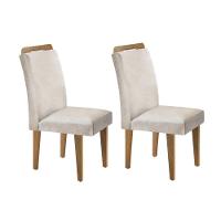 Cadeira Sala De Jantar Athenas Kit 2 Un Imbuia/veludo Creme - Rufato - 1