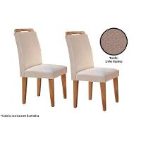Cadeira Sala De Jantar Athenas Kit 2 Un Imbuia/veludo Creme - Rufato - 2