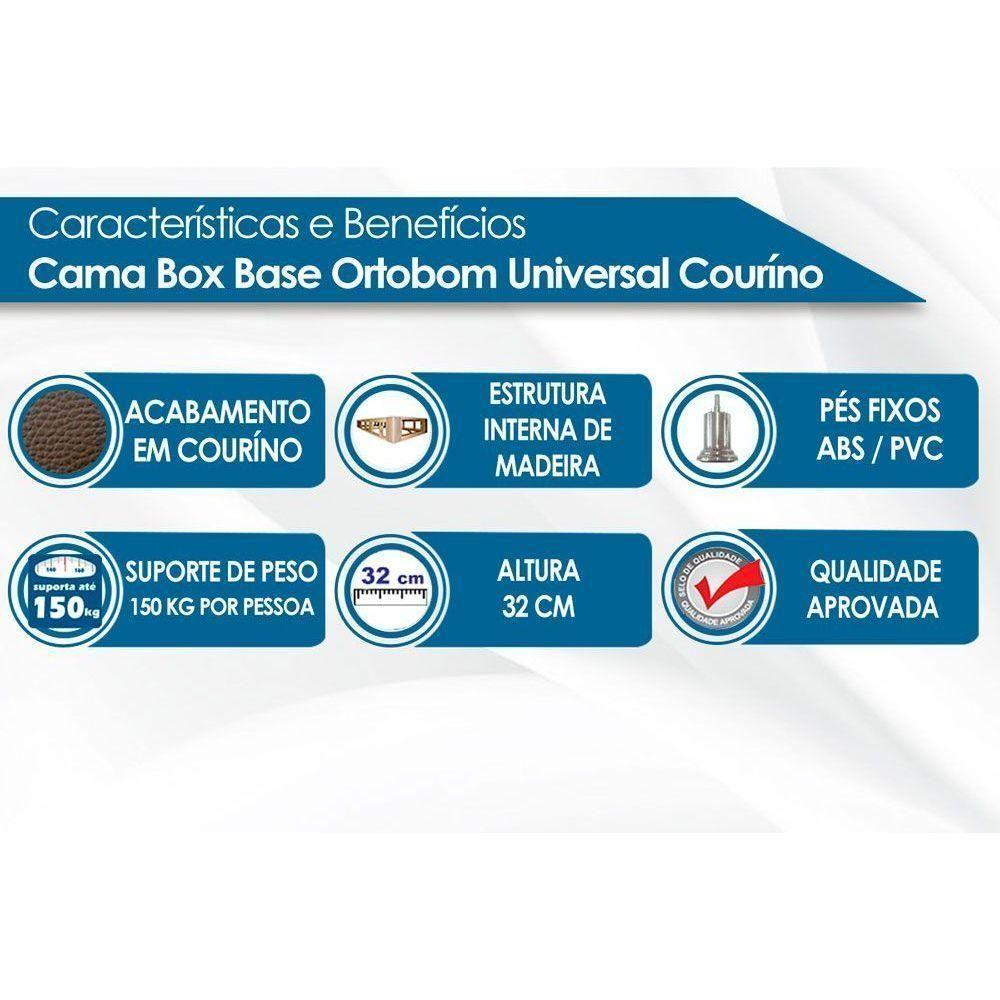 Cama Box Base King Universal Courano Clean (193x203x20) - Ortobom - 2