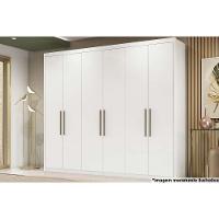 Guarda Roupa 6 Portas e 3 Gavetas Sumatra Branco - Demóbile - 1