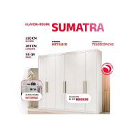 Guarda Roupa 6 Portas e 3 Gavetas Sumatra Branco - Demóbile - 2