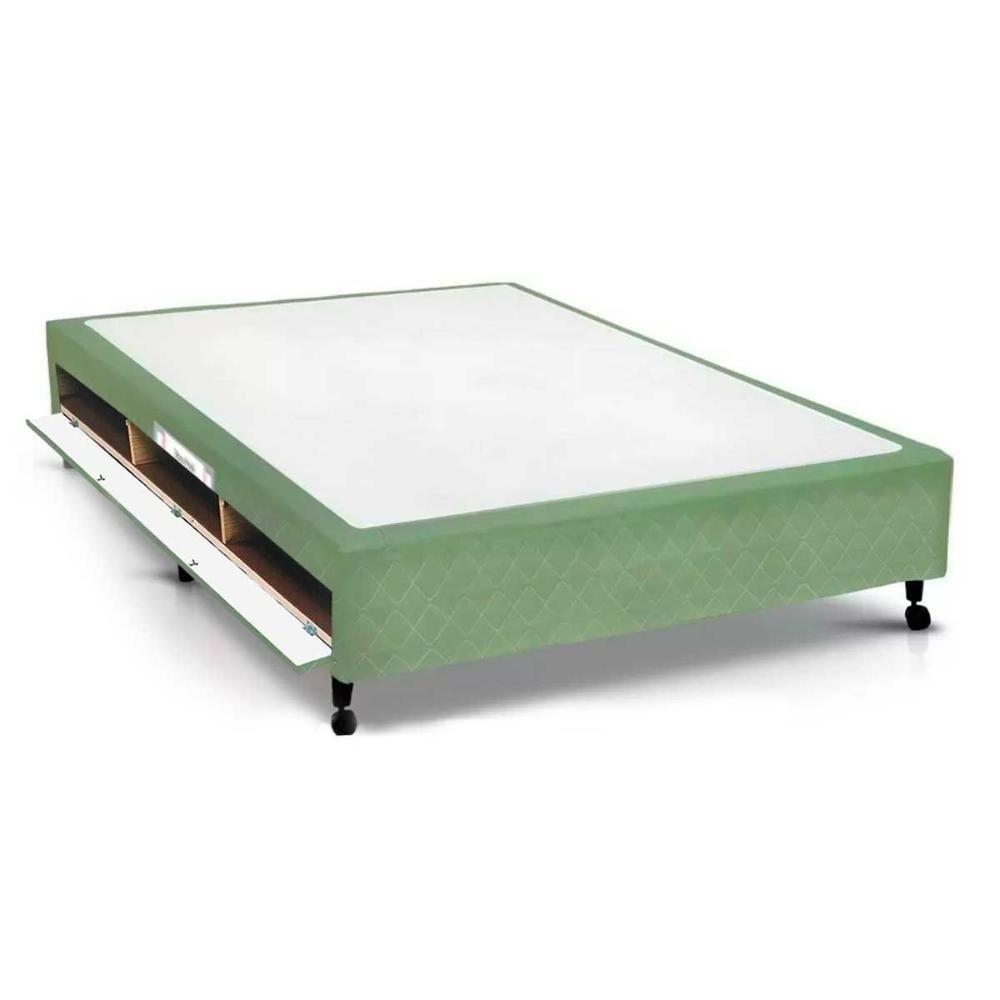 Cama Box Closet Viúva  Poli Tecido Green (128x188x27) - Castor - 1