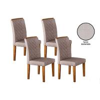 Cadeira Sala de Jantar Jade Kit 4 Un Imbuia/Bege - Rufato - 1