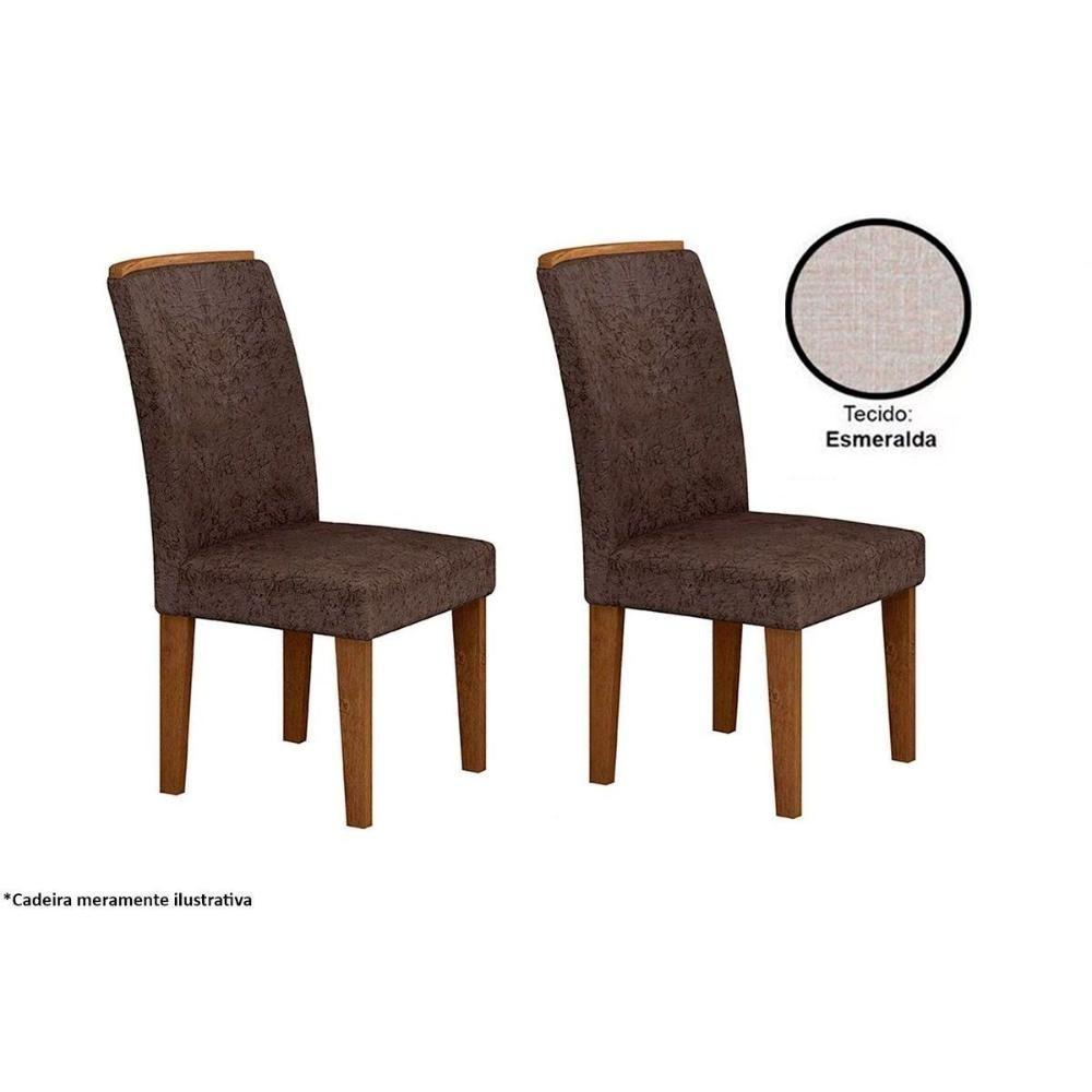 Cadeira Sala de Jantar Lunara Kit 2 Un Imbuia/Bege - Rufato - 1