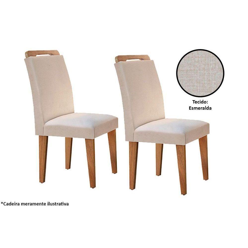 Cadeira Sala De Jantar Athenas Kit 2 Un Imbuia/bege - Rufato - 1