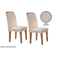 Cadeira Sala De Jantar Athenas Kit 2 Un Imbuia/bege - Rufato - 1