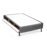 Cama Box Closet Solteiro  Poli Tecido Gray (78x188x27) - Castor - 1