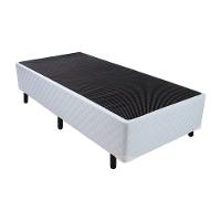 Cama Box Base Solteiro Universal Tecido White (88x188x24) - Luckspuma - 1