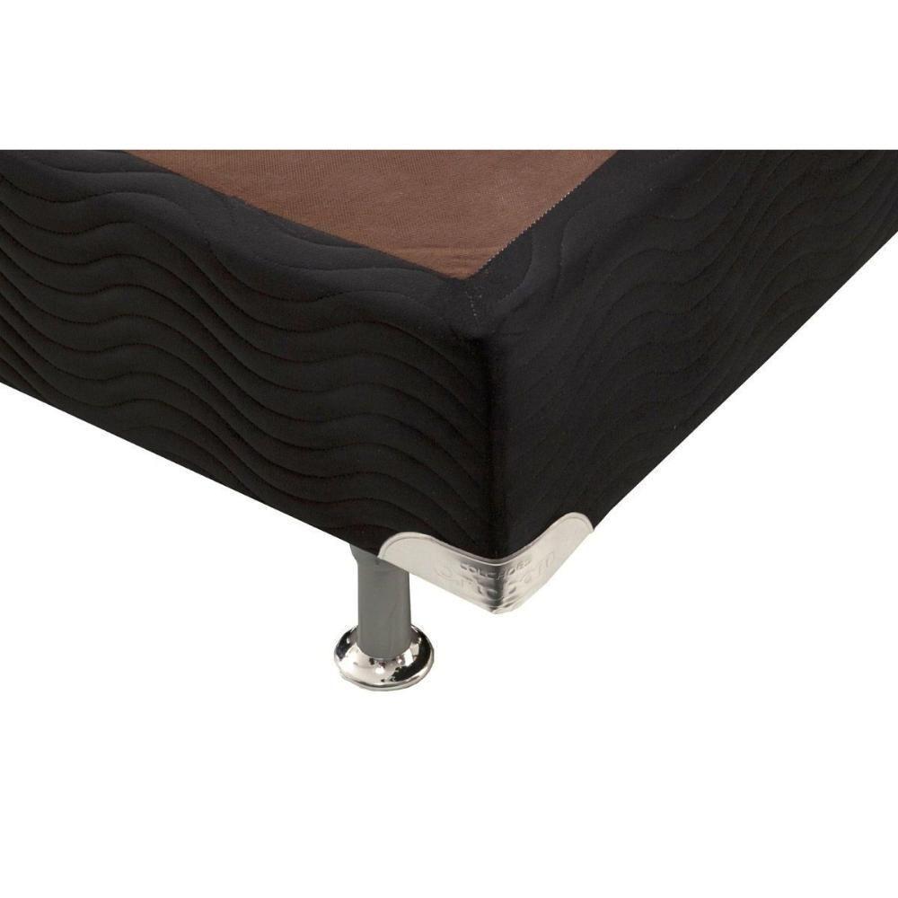 Cama Box Base Solteiro Universal Suede Nero Black (88x188x20) - Ortobom - 5