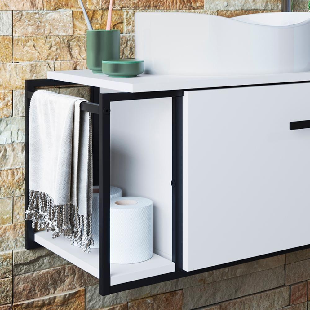 Gabinete Susp E Cuba Marmore Sintetico P1019x941012 Branco Branco Pp Branco Branco - 5