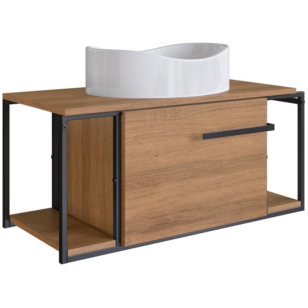 Gabinete Susp E Cuba Marmore Sintetico P1019x941012 Mell Branco Pp Mell Branco - 1