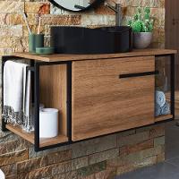 Gabinete Susp E Cuba Marmore Sintetico P1019x941012 Mell Preto Pp Mell Preto - 3