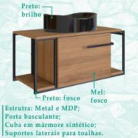 Gabinete Susp E Cuba Marmore Sintetico P1019x941012 Mell Preto Pp Mell Preto - 7