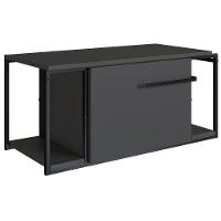 Gabinete Suspenso Para Banheiro 1 Pt Basc P1019 Preto Grafite Pp Preto Grafite - 1