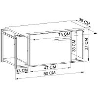 Gabinete Suspenso Para Banheiro 1 Pt Basc P1019 Preto Grafite Pp Preto Grafite - 7