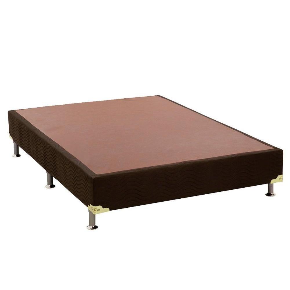 Cama Box Base Viúva Universal Suede Brown (128x188x20) - Ortobom - 1