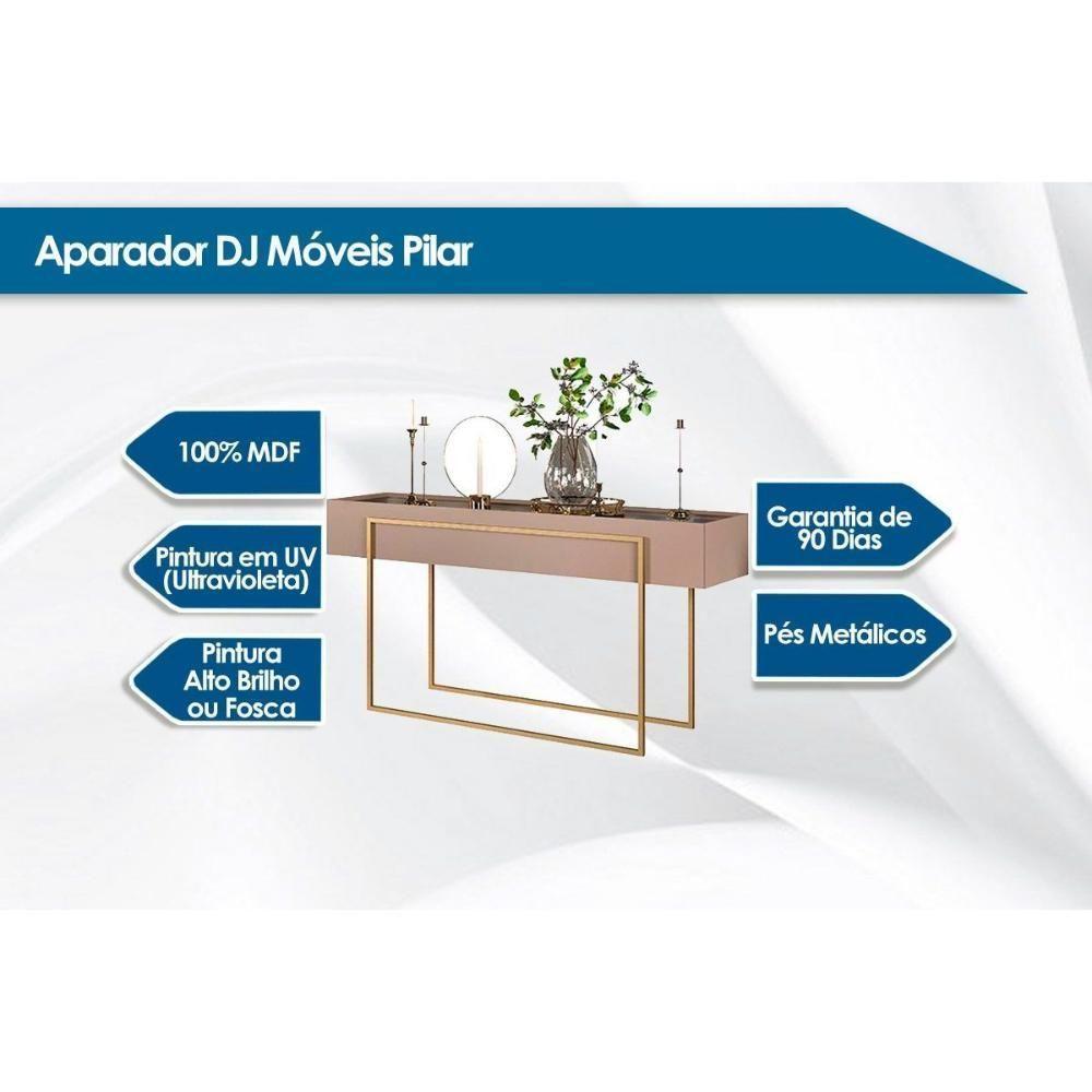 Aparador de Sala Jantar Pilar Off White - DJ Móveis - 6