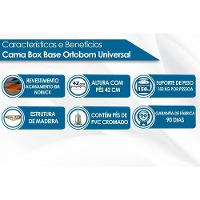 Cama Box Base Solteiro Universal Suede Clean (88x188x30) - Ortobom - 3