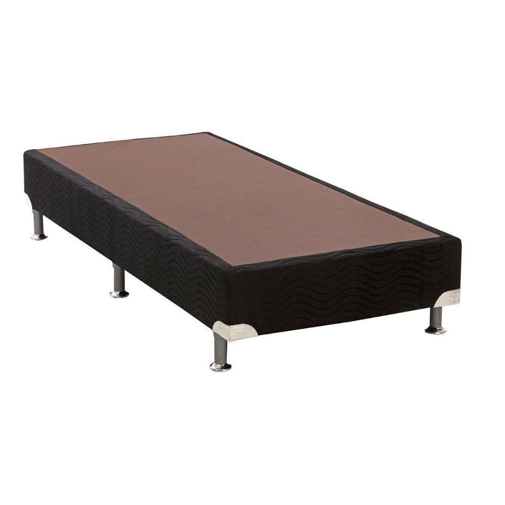 Cama Box Base Solteiro Universal Suede Nero Black (96x203x20) - Ortobom - 1