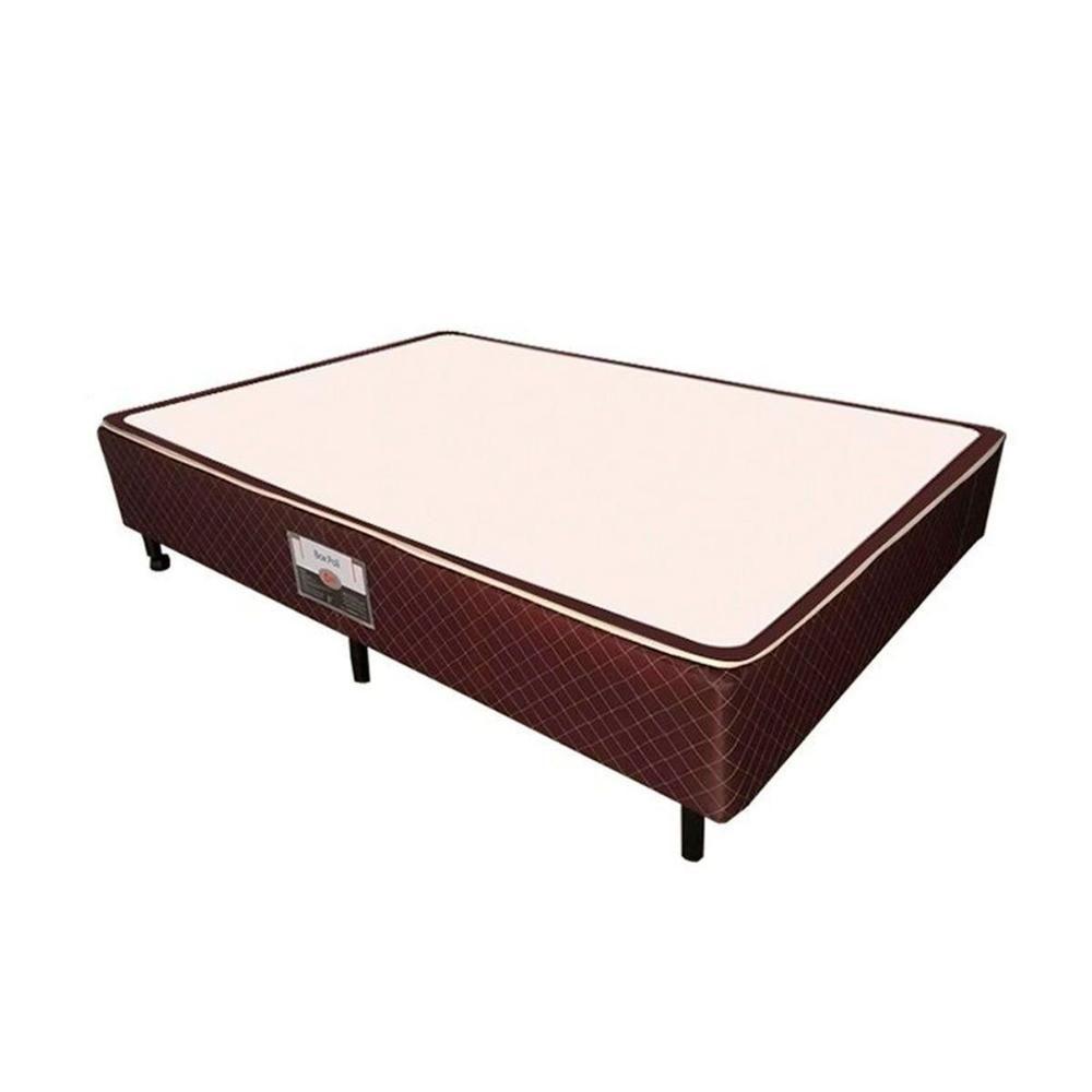 Cama Box Base Viúva Poli Tecido Brown (128x188x27) - Castor - 1