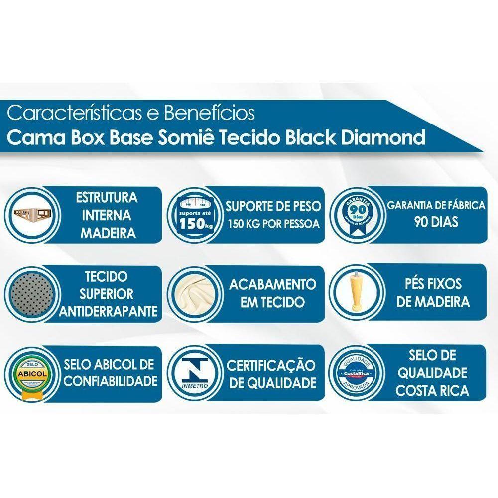 Cama Box Base Solteiro Universal Rústico Black (88x188x25) - Polar - 2