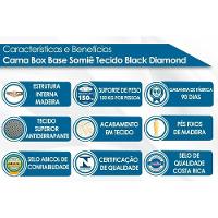 Cama Box Base Solteiro Universal Rústico Black (88x188x25) - Polar - 2