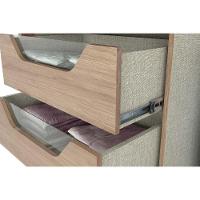 Guarda Roupas 2 Portas de Correr  e 6 Gavetas c/ Espelho Cavic Duna/Off White - Henn - 5