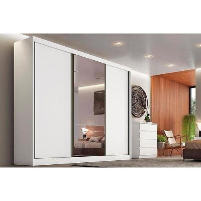 Guarda Roupa Casal Spazzio Plus 3 Portas de Correr 8 Gavetas Branco