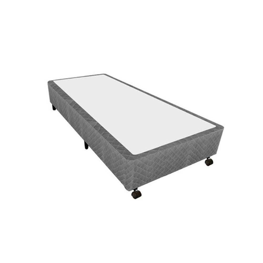 Cama Box Base Solteiro Poli Tecido Gray (78x188x27) - Castor - 1