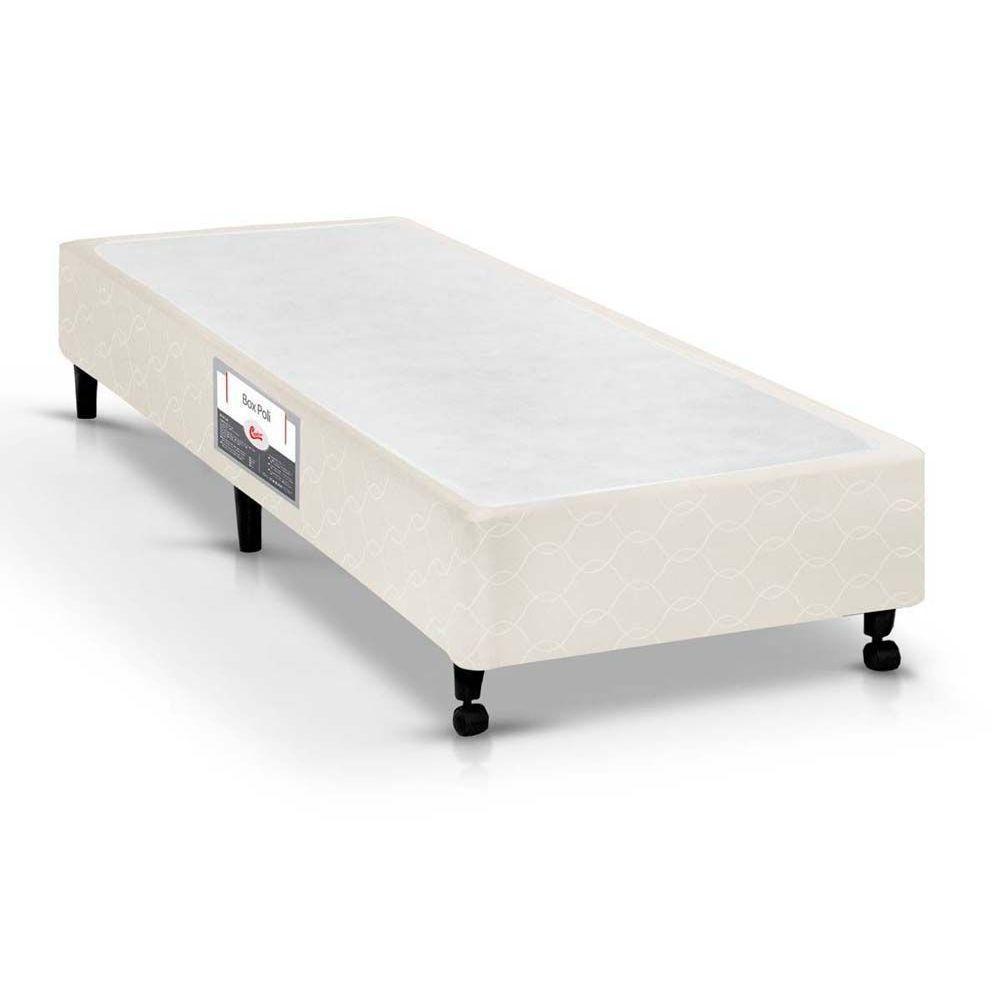 Cama Box Base Solteiro Poli Tecido Clean (78x188x27) - Castor - 1