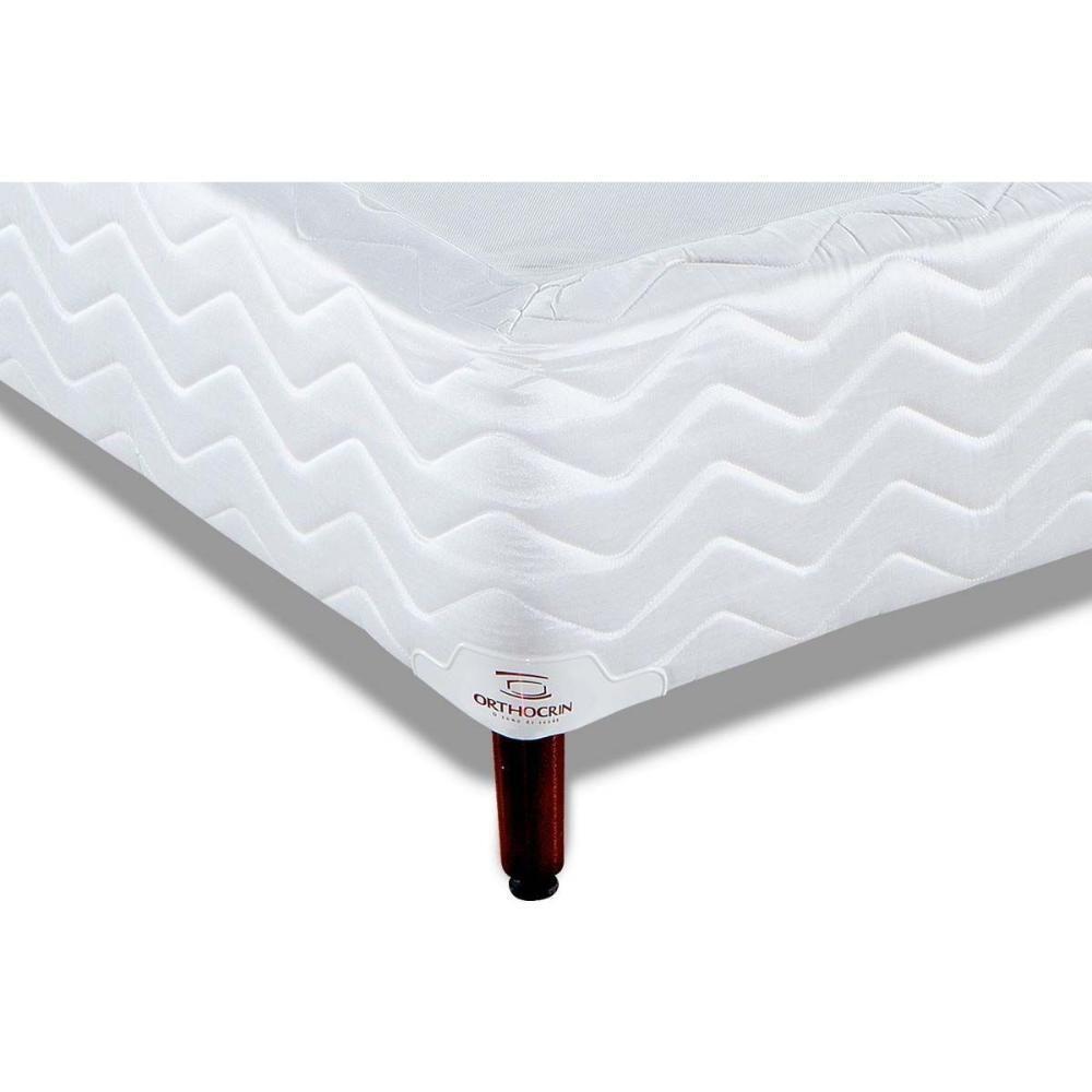 Cama Box Base Solteiro Sommier Plus Bordado White (88x188x24) - Orthocrin - 3