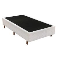 Cama Box Base Solteiro Universal Bordado White (88x188x25) - Polar - 1