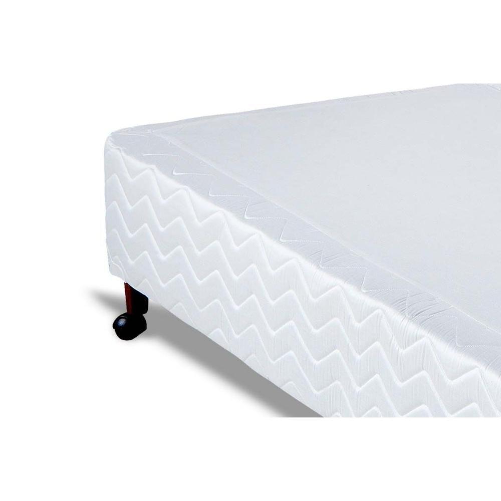 Cama Box Base Solteiro Sommier Plus Bordado White (88x188x24) - Orthocrin - 4