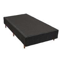Cama Box Base Solteiro Universal Bordado Black (88x188x25) - Polar - 1