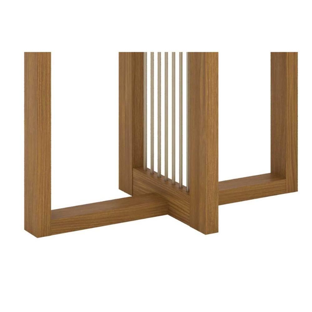 Mesa de Sala Jantar Natalí SC75 + Tampo Madeirado Reto 120x80cm Nature/Off White - Henn - 3