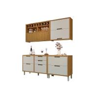 Kit De Cozinha Modulada 4pçs Completa Nesher Imperatriz 2 Balcões + 2 Aéreos Freijo/Off White Nesher - 1