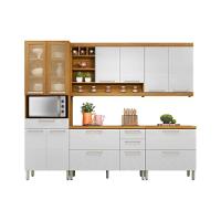 Kit De Cozinha Completa 4 Peças 5 Peças (2 Balcões 2 Aéreos 1 Paneleiro) C5p26 Freijó/branco - 1