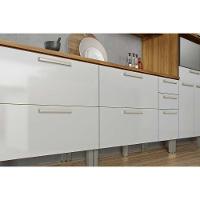 Kit De Cozinha Completa 4 Peças 5 Peças (2 Balcões 2 Aéreos 1 Paneleiro) C5p26 Freijó/branco - 3