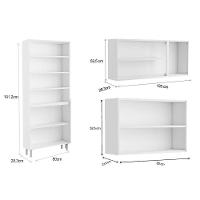 Kit de Cozinha Completa 3 Peças Evidence  (2 Armários + 1 Paneleiro) CPT54 Branco - Bertolini - 3