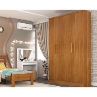 Guarda Roupa 4 Portas Amsterdam c/ e 2 Gavetas Cinamomo - Tcil Móveis - 1