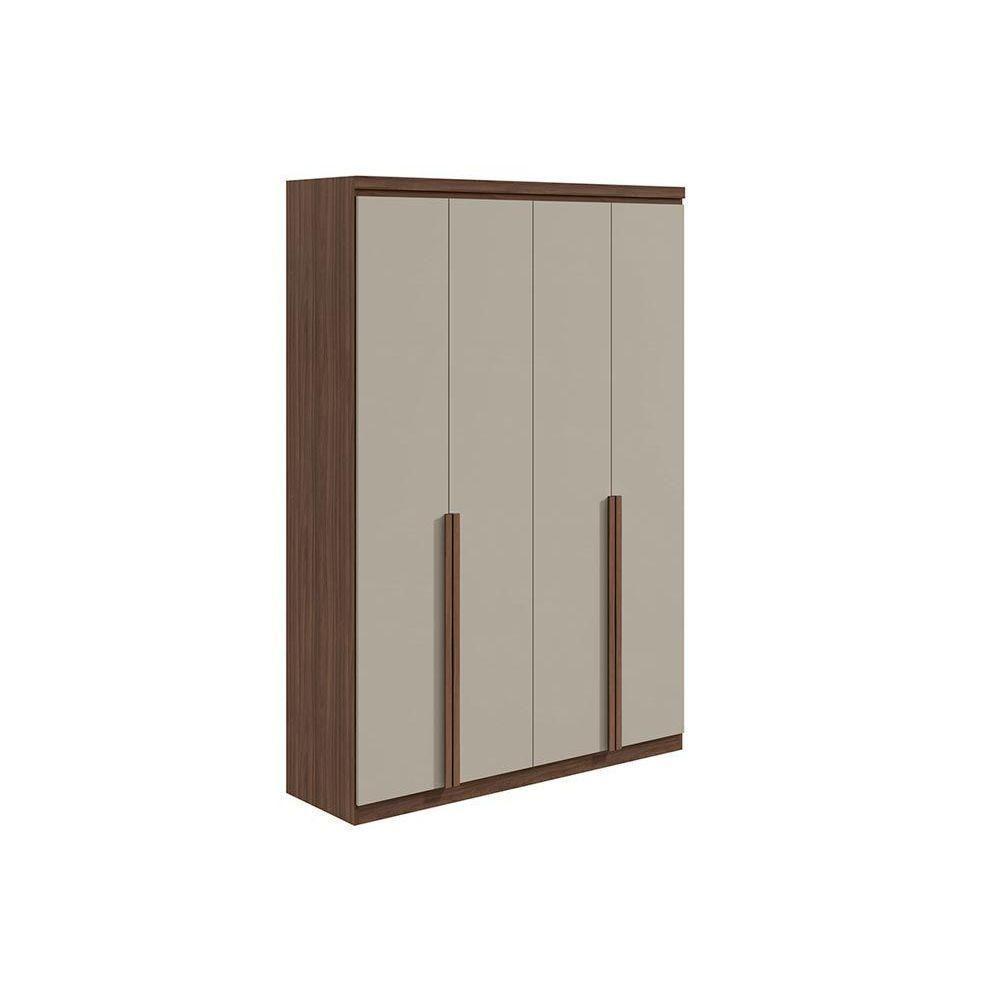 Guarda Roupa 4 Portas  e 2 Gavetas Alonzo New Amêndoa/Branco - Lopas - 4
