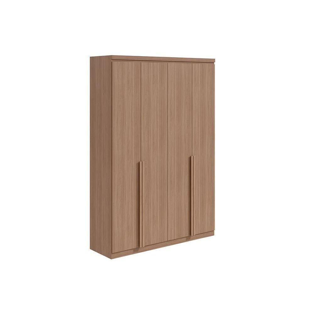 Guarda Roupa 4 Portas  e 2 Gavetas Alonzo New Amêndoa/Branco - Lopas - 6