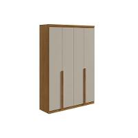 Guarda Roupa 4 Portas  e 2 Gavetas Alonzo New Amêndoa/Branco - Lopas - 5