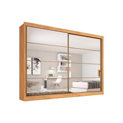 Guarda Roupa Casal Sevilha Peroba 2 Portas de Correr 6 Gavetas Blush Móveis Europa