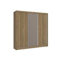 Guarda Roupas 3 Portas de Correr e 2 Gavetas M570 Nogueira/Fendi - Kappesberg - 8