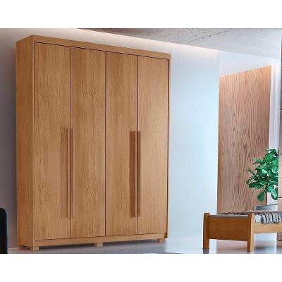 Guarda Roupa Solteiro Hawaii 4 Portas de Abrir 2 Gavetas Blush, Naturale MDP Rufato