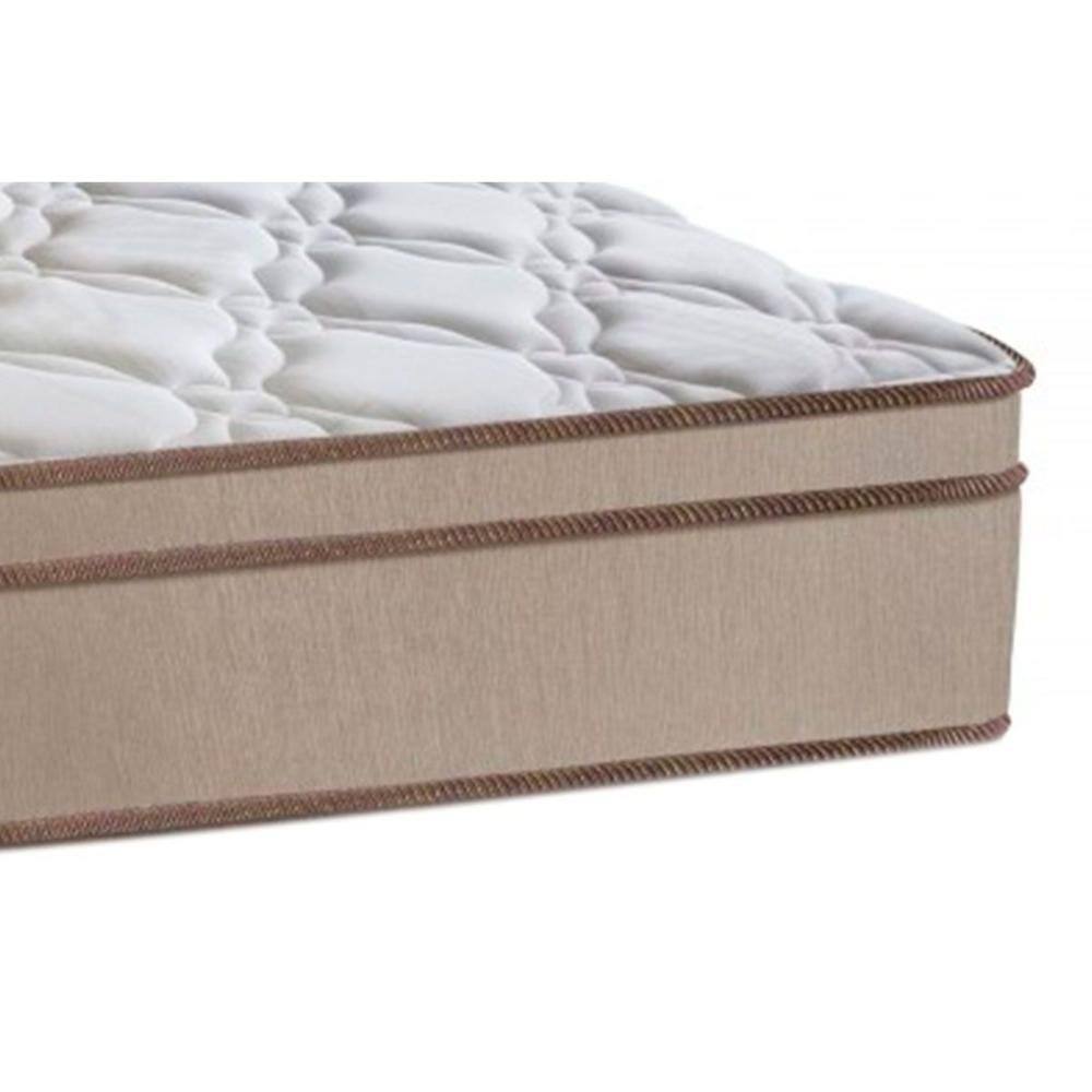 Cama Box Queen: Colchão Molas Castor Bonnel Revolution + Base CRC Suede Marrom(158x198) - 2