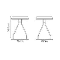 Mesa Quadrada Tramontina Zeta 79 Cm Grafite - 2