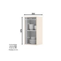 Módulo Cozinha Henn Connect Armário C- 1 Porta Duna-cristal - 4